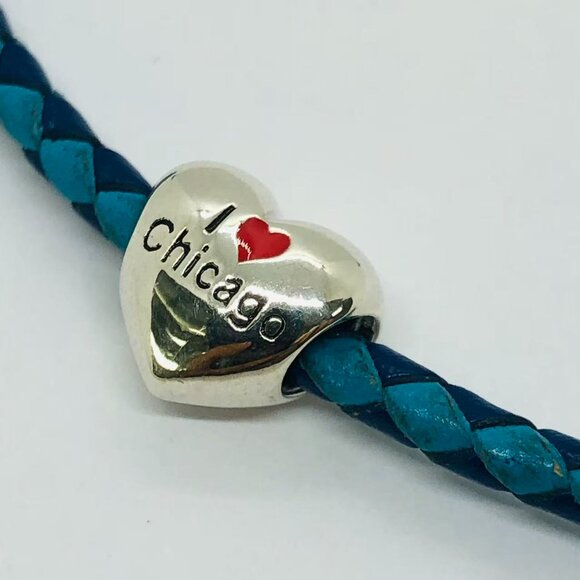 ✨✨Pandora I Love Chicago Exclusive Smooth Puffy Heart Bead Charm - Picture 3 of 3